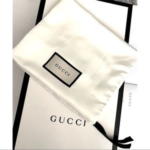 NEW Silk Gucci Drawstring Dust Bag Dust Cover